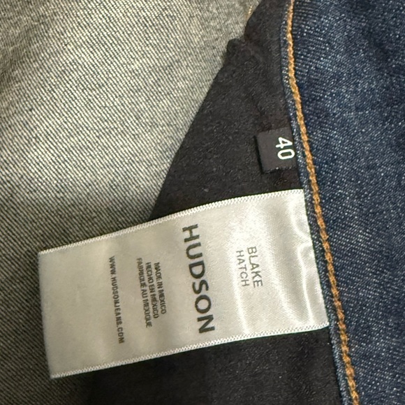 Hudson Men’s Blake Hatch Medium Wash Slim Straight waist 40 x 34 NWT Blue Jeans - Picture 15 of 15